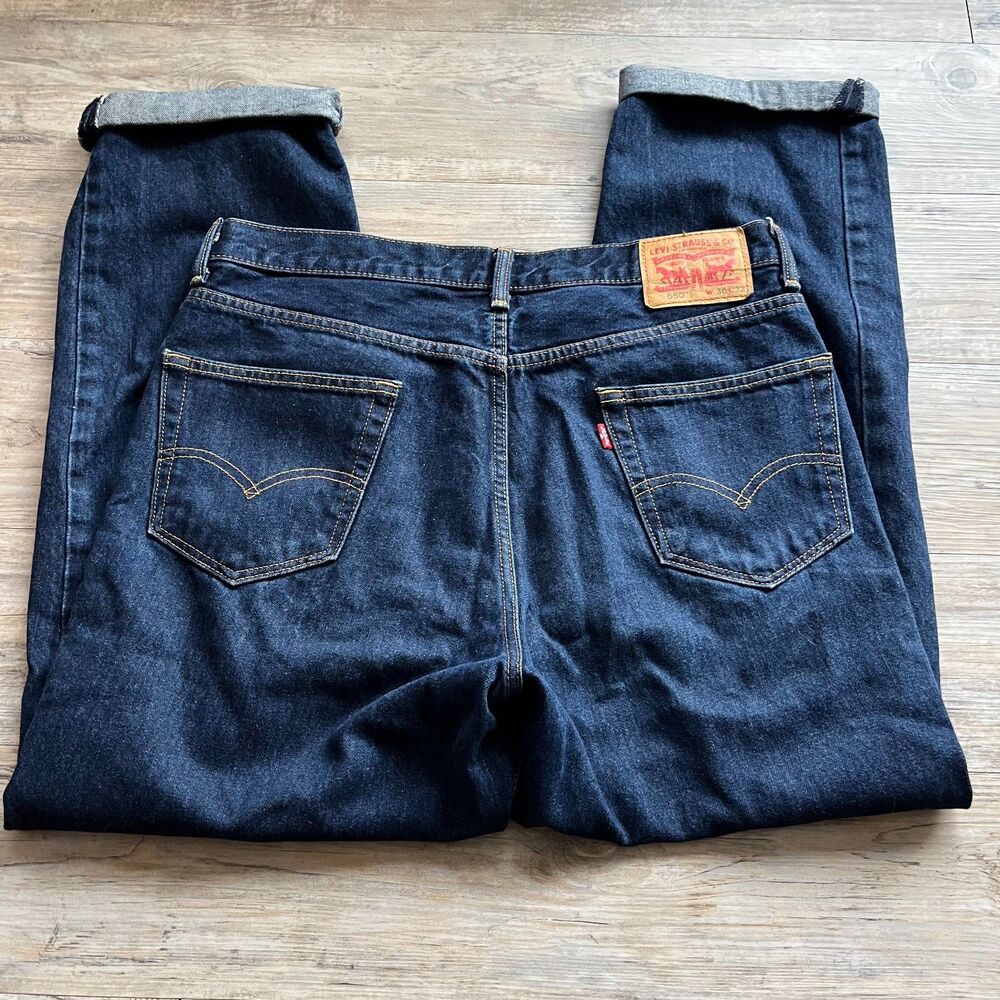 Levi's 550 Relaxed Fit Men's 36 x 32 Dark Wash Vintage